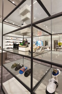 Men’s footwear is centrally situated.