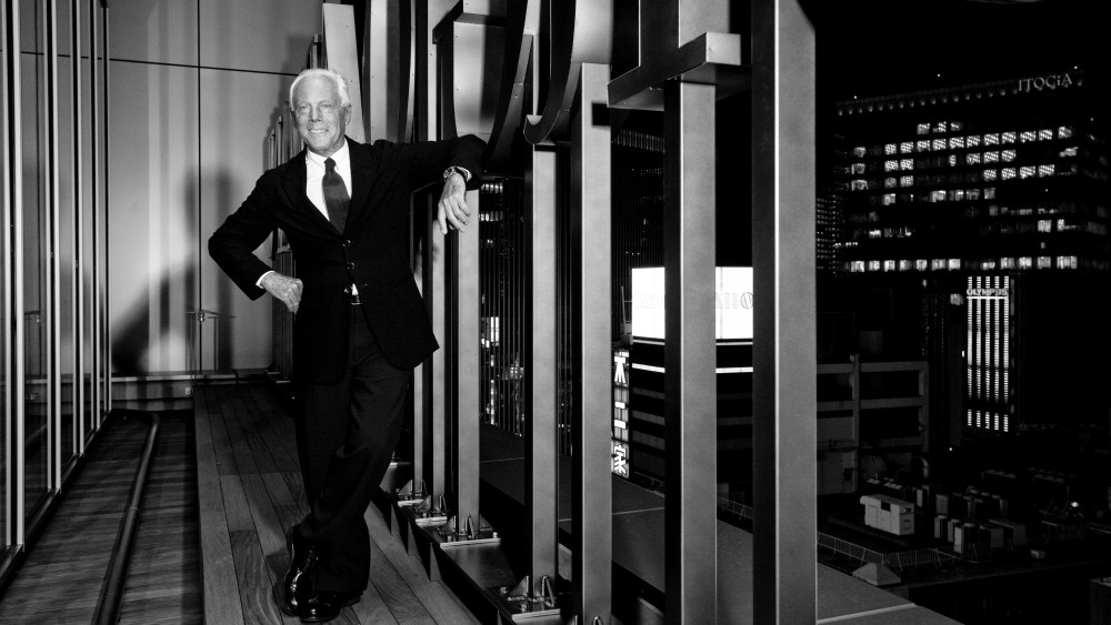 Giorgio Armani in Tokyo in 2007 for his One Night Only event.