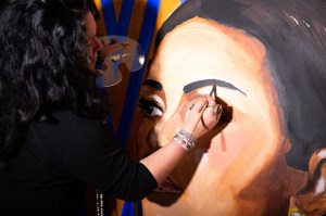 Ashley Longshore at work.