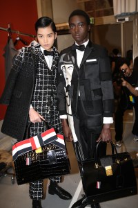 Backstage at Thom Browne  RTW Fall 2019, photographed in Paris on March 3, 2019.