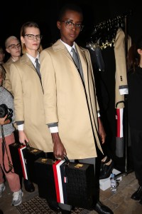 Backstage at Thom Browne  RTW Fall 2019, photographed in Paris on March 3, 2019.