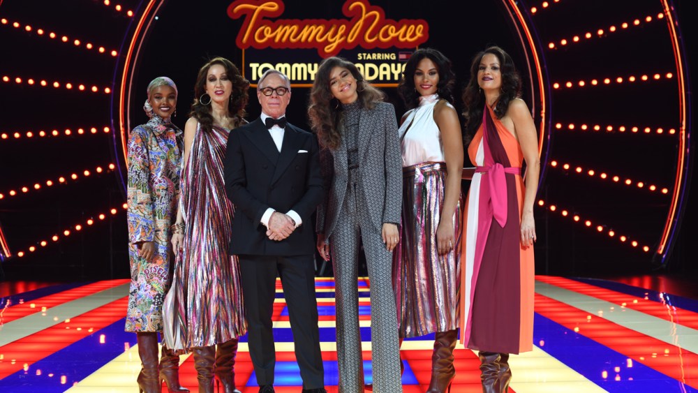 Halima Aden, Pat Cleveland, Tommy Hilfiger, Zendaya Coleman, Marquita Pring and Veronica Webb