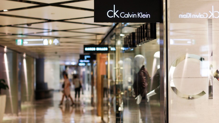 Signage for Calvin Klein Inc. is displayed at a store inside the Westfield Sydney shopping center, operated by Scentre Group, in Sydney, Australia, on Friday, Feb. 19, 2016.