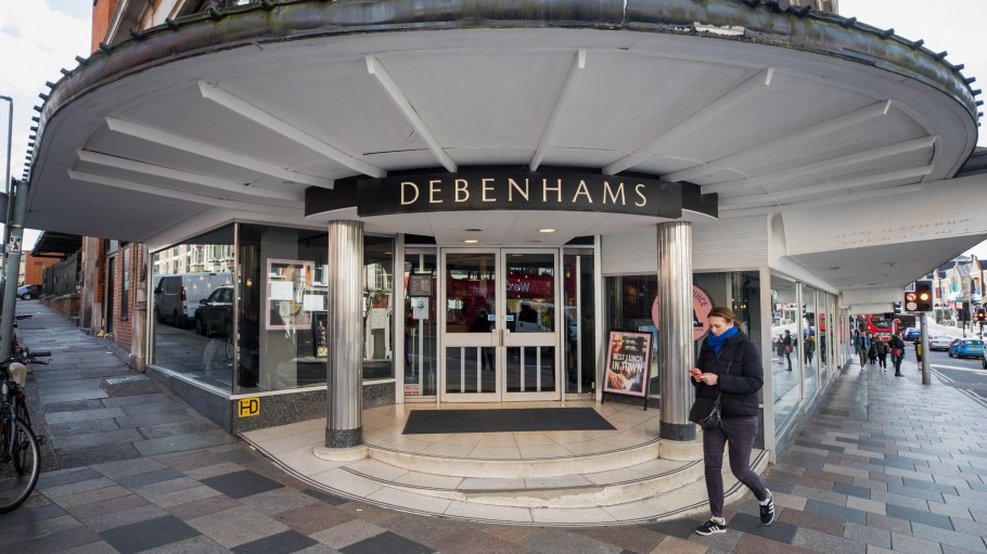 A pedestrian passes a Debenhams Plc department store in London, U.K.