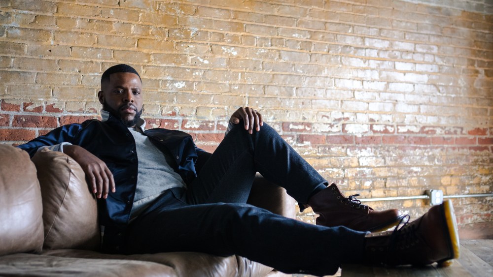 Todd Snyder's Japanese nylon bomber jacket and cotton sweater, Hanro's cotton T-shirt worn with Zegna's cotton jeans.