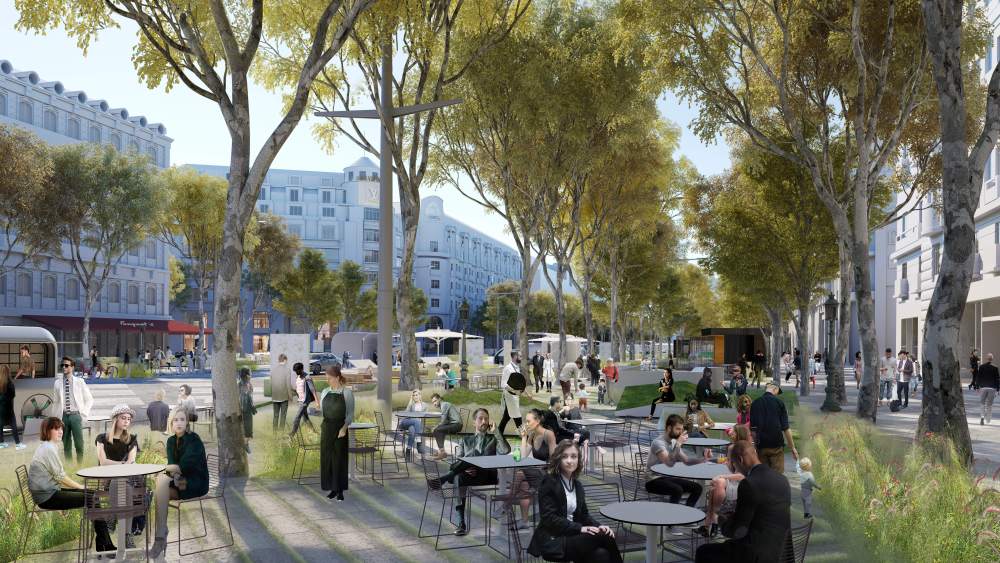 Rendering of the Champs Elysees