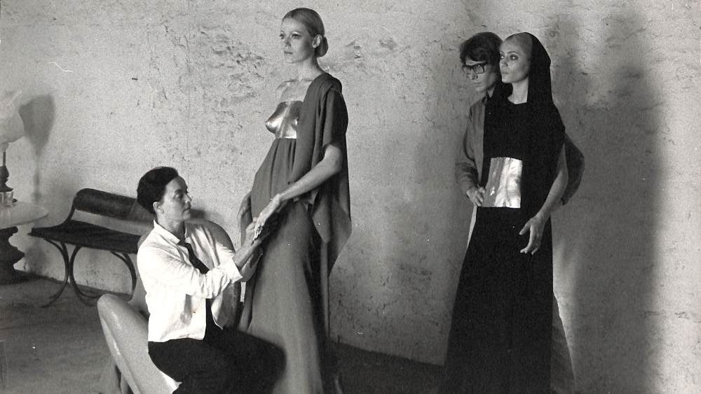 Claude Lalanne and Yves Saint Laurent in 1969.