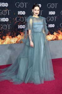 Emilia Clarke'Game of Thrones' season eight premiere, Arrivals, New York, USA - 03 Apr 2019Wearing Valentino same outfit as catwalk model *10128931bm