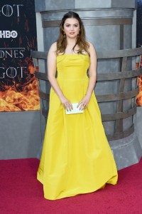 Hannah Murray
'Game of Thrones' season eight premiere, Arrivals, New York, USA - 03 Apr 2019
Wearing Sachin and Babi, Clutch By Edie Parker