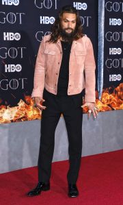 Jason Momoa'Game of Thrones' season eight premiere, Arrivals, New York, USA - 03 Apr 2019Wearing Tom Ford, Jacket