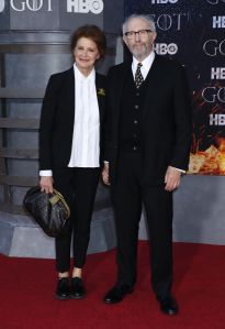 Jonathan Pryce (R) and Kate Fahy (L)
'Game of Thrones' season eight premiere, Arrivals, New York, USA - 03 Apr 2019
