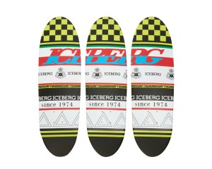 Iceberg surfed the limited edition product wave by launching 30 handmade skateboards, retailing singularly at 240 euros as well as in a set of three pieces at 720 euros and available both at the brand’s Milanese flagship and online. For the project, Iceberg’s creative director James Long teamed with Surf The Road, a group of young Italian artisans based in the town of Gabicce, a 30-minute drive from the brand’s parent company Gilmar’s headquarters. “In a world where all the mega-brands collaborate, I just thought it would be very nice to do something with local guys. They’re Italian, they’re into skate, they love the brand, they really liked and respected what I was doing with the graphic,” said Long, who adapted the racing motifs of Iceberg’s spring 2019 collection to the skateboards. “I’ve always looked at different sports… and it just made sense to bring their realness to my kind of fashion aesthetic. It’s just about having a little fun really, to do something new. And the graphics just work so well with it,” he added, teasing that he would like to explore skiwear next.