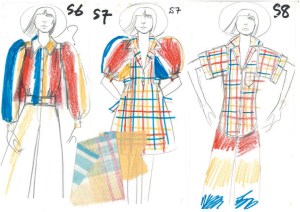 The designer wanted checks to look hand-drawn in his first collection in 1972.