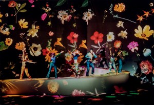 A flower power-inspired runway.