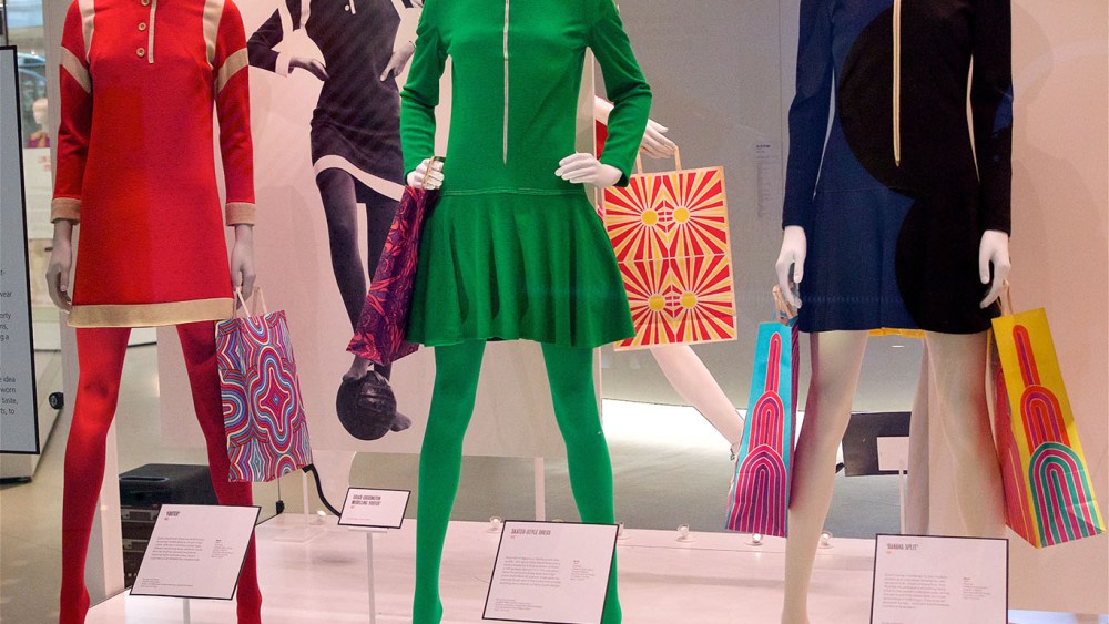 The Mary Quant exhibit at the Victoria and Albert Museum.