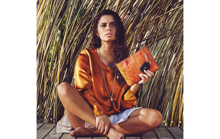 Okapi's signature clutch bag