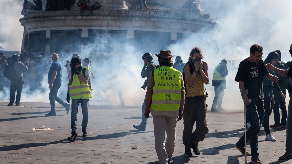 About 6000 Gilets Jaunes protesters demonstratedYellow Vest Protests, Paris, France - 20 Apr 2019