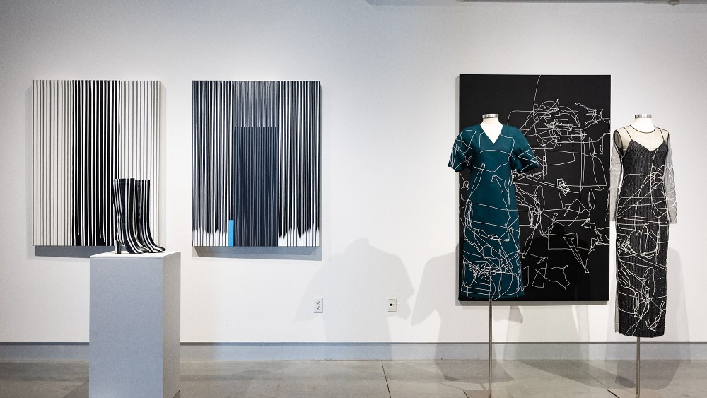 Jeffery Dodd & Jun Kaneko at the Jeffery Dodd exhibition at the Kaneko Space in Omaha, Nebraska