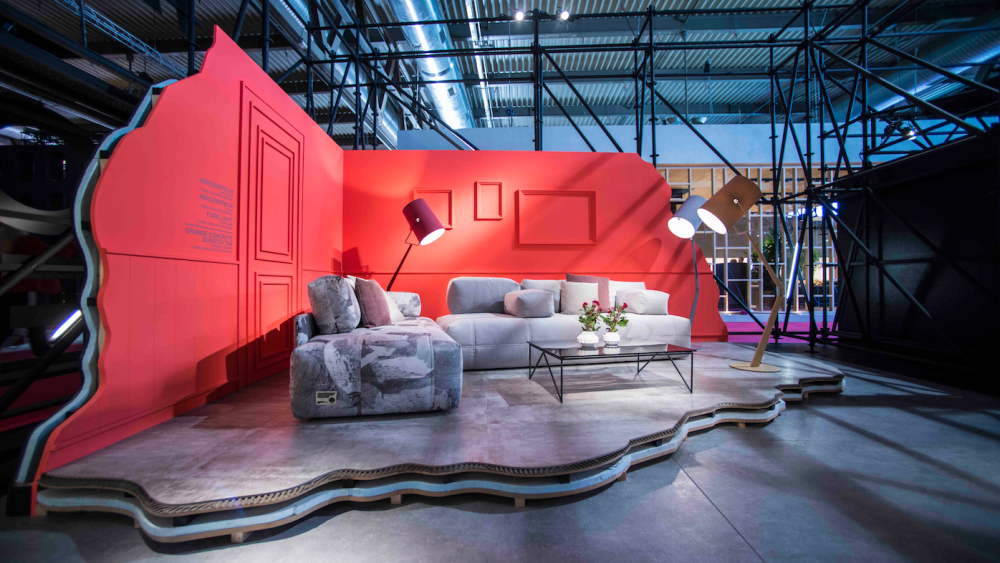 Diesel Living's booth at Salone del Mobile.