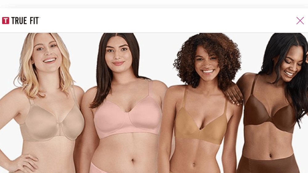 true fit e-commerce intimates bra