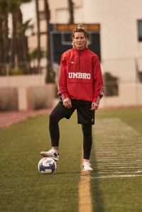 Ashlyn Harris in her latest Umbro campaign.