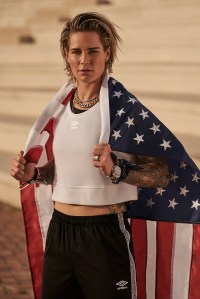 Ashlyn Harris in her latest Umbro campaign.