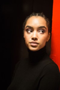 Backstage at Ozwald Boateng's first show.