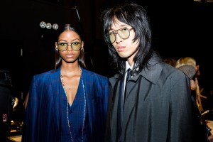 Backstage at Ozwald Boateng's first show.