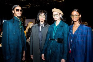 Backstage at Ozwald Boateng's first show.