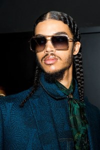 Backstage at Ozwald Boateng's first show.