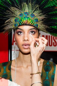 Backstage at Ozwald Boateng's first show.