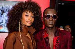 Backstage at Ozwald Boateng's first show.