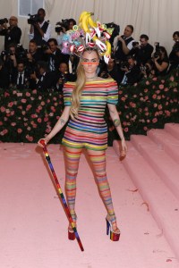 Cara Delevingne Ñ Camp, color, an upbeat message and no clunky train, in Dior Couture.