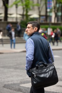 Fleece on the streets. Both men and women are embracing the trend, as seen on the streets of Manhattan.