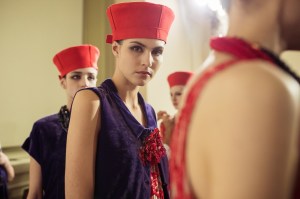 Backstage at Giorgio Armani Cruise 2020