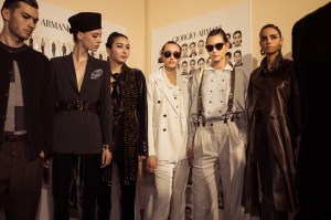 Backstage at Giorgio Armani Cruise 2020