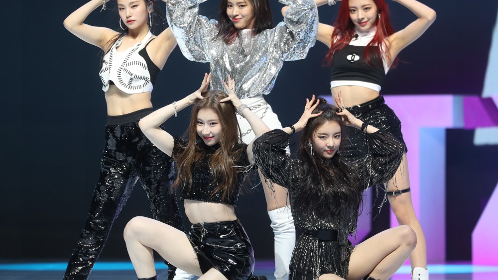 South Korean girl group ITZY performs during a showcase for its debut single album 'IT'z Different' in Seoul.