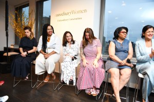 The Unordinary Women panel at Lafayette 148 in New York City’s SoHo. From left, Marie Aude-Rose, Rachel Cargle, Catherine Levene, Lauri Freedman, April Ryan and Anjali Kumar.