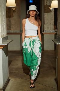SYDNEY, AUSTRALIA - MAY 13: A model walks the runway during the Bassike show at Mercedes-Benz Fashion Week Resort 20 Collections at The Apollo Restaurant on May 13, 2019 in Sydney, Australia. (Photo by Stefan Gosatti/Getty Images)