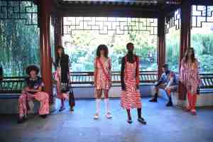 SYDNEY, AUSTRALIA - MAY 15:  Models pose during the Double Rainbouu show at Mercedes-Benz Fashion Week Resort 20 Collections at the Chinese Garden of Friendship on May 15, 2019 in Sydney, Australia.  (Photo by James Gourley/Getty Images)