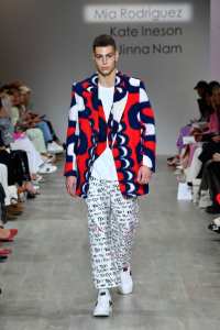 SYDNEY, AUSTRALIA - MAY 13:  A model walks the runway in a design by Mia Rodriguez during the FDS: The Innovators show at Mercedes-Benz Fashion Week Resort 20 Collections  at Carriageworks on May 13, 2019 in Sydney, Australia.  (Photo by Stefan Gosatti/Getty Images)