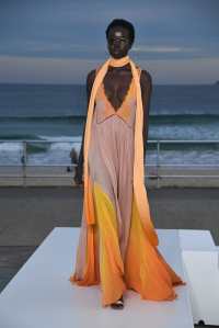 SYDNEY, AUSTRALIA - MAY 13: A model walks the runway during the Jonathan Simkhai show at Mercedes-Benz Fashion Week Resort 20 Collections at North Bondi Surf Life Saving Club on May 13, 2019 in Sydney, Australia. (Photo by James Gourley/Getty Images)