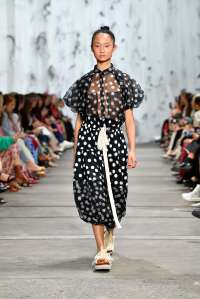 SYDNEY, AUSTRALIA - MAY 15:  A model walks the runway during the Lee Mathews show at Mercedes-Benz Fashion Week Resort 20 Collections at Carriageworks on May 15, 2019 in Sydney, Australia.  (Photo by Stefan Gosatti/Getty Images)
