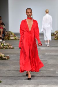 SYDNEY, AUSTRALIA - MAY 15: A model walks the runway during the Leo & Lin show at Mercedes-Benz Fashion Week Resort 20 Collections at Carriageworks on May 15, 2019 in Sydney, Australia. (Photo by Stefan Gosatti/Getty Images)