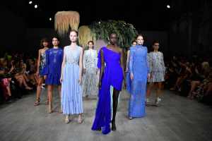 SYDNEY, AUSTRALIA - MAY 15:  Models walk the runway during the Thurley show at Mercedes-Benz Fashion Week Resort 20 Collections at Carriageworks on May 15, 2019 in Sydney, Australia.  (Photo by Stefan Gosatti/Getty Images)