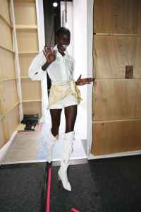 SYDNEY, AUSTRALIA - MAY 14:  A model returns backstage during the We Are Kindred show at Mercedes-Benz Fashion Week Resort 20 Collections at Carriageworks on May 14, 2019 in Sydney, Australia.  (Photo by Mackenzie Sweetnam/Getty Images)