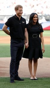 Prince Harry and Meghan Duchess of Sussex attend the Boston Red Sox v New York Yankees game
Boston Red Sox v New York Yankees baseball match, London Stadium, London, UK - 29 Jun 2019
Wearing Stella McCartney, Shoes By Aquazzura