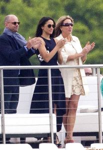 Meghan Markle (Belived to be) watches Prince Harry during the presentations at the Audi polo ChallengeAudi Polo Challenge at Coworth, Berkshire, UK - 06 May 2017