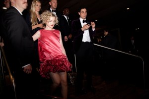 Julia Garner and Zac Posen