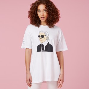 A Karl Lagerfeld Y-shirt from the Camp Icons collection at The Met Store.